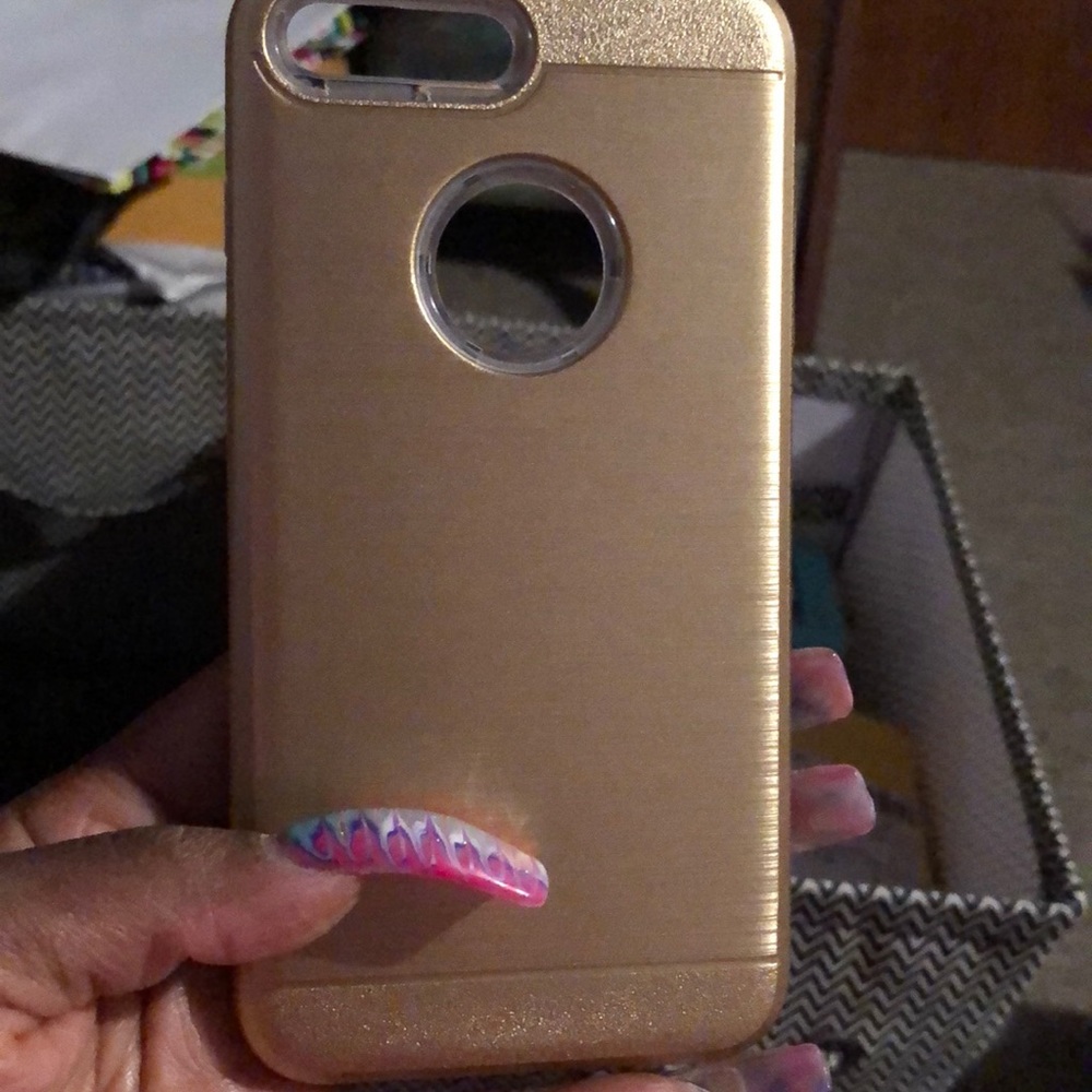 iPhone 7/8 Plus brushed gold case never used